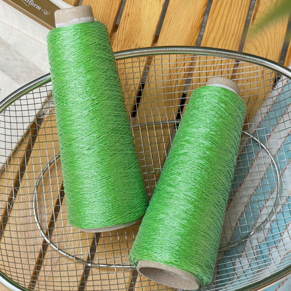 Shiny silver and gold yarn woven INS thread