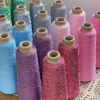Shiny silver and gold yarn woven INS thread