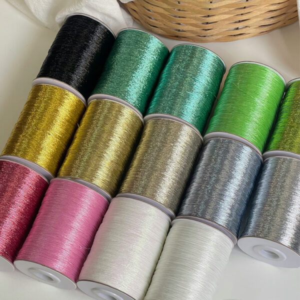 Shiny woven thread Small silver and gold thread